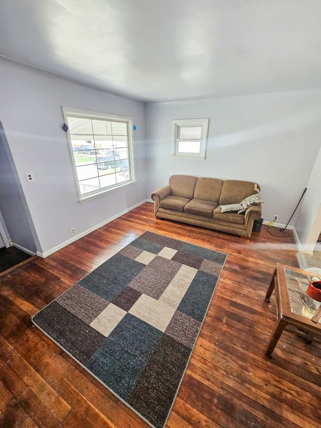 4010 Stolzenfeld Ave, Warren, MI 48091 - living area with baseboards and hardwood / wood-style floors