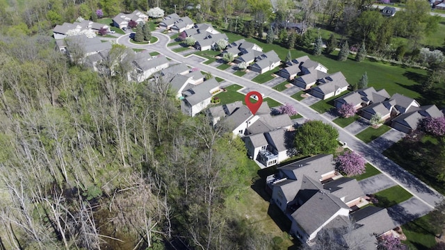 aerial view featuring a residential view