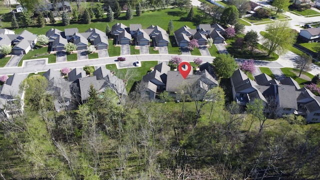 bird's eye view with a residential view