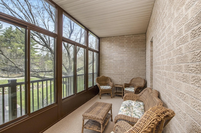 view of sunroom / solarium