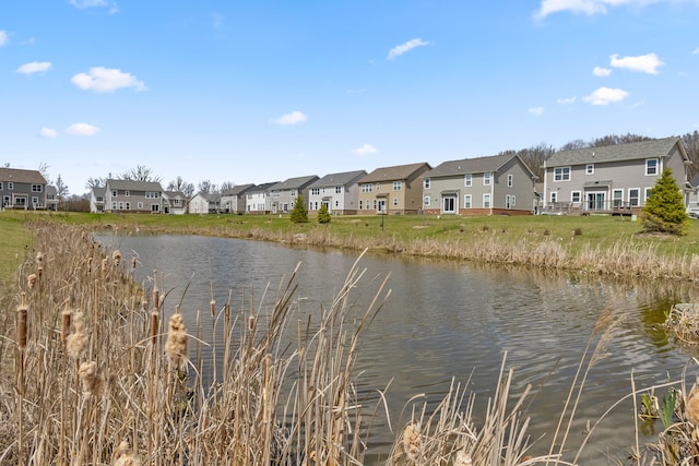 view of water feature featuring a residential view