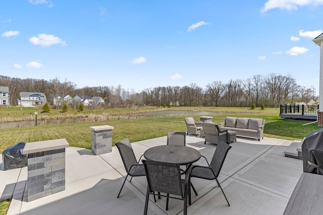 view of patio featuring outdoor lounge area and outdoor dining area