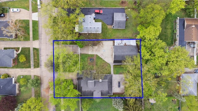 7891 Robindale Ave, Dearborn Heights, MI 48127 - aerial overview of property's location featuring property parcel outlined