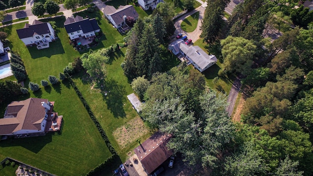 bird's eye view with a residential view