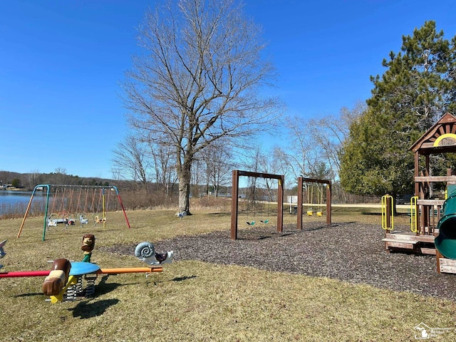 view of community jungle gym