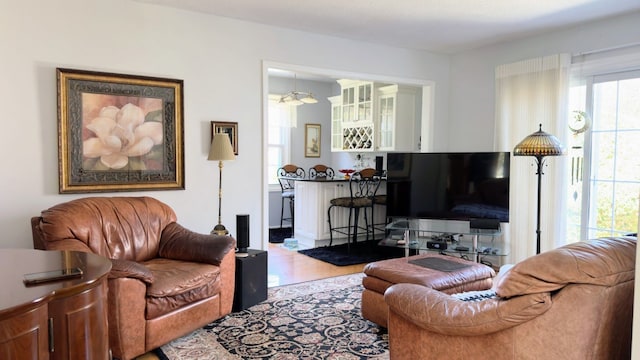 living room featuring wood finished floors
