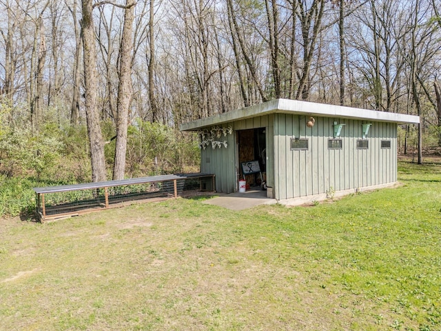 view of shed