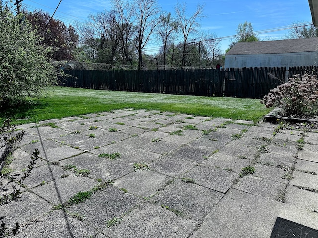 view of patio / terrace with a fenced backyard