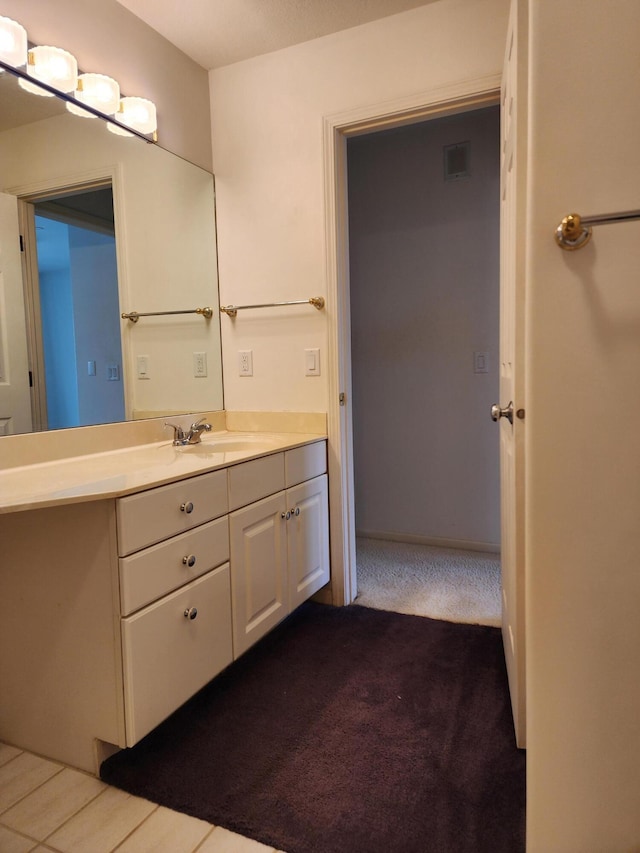 bathroom featuring visible vents and vanity