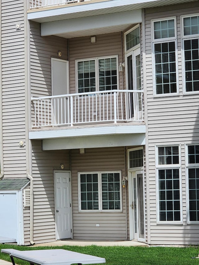 exterior space with a balcony