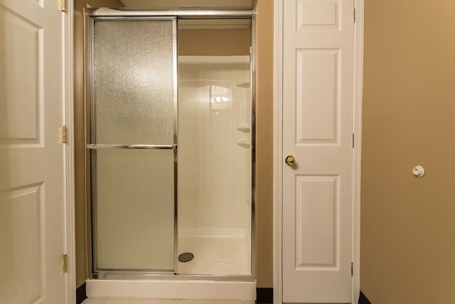 full bathroom with a shower stall