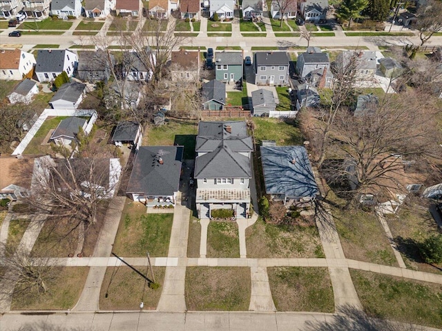 aerial view featuring a residential view