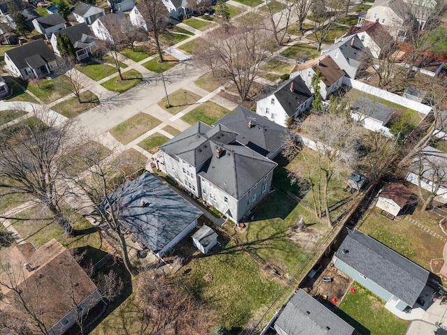 aerial view with a residential view
