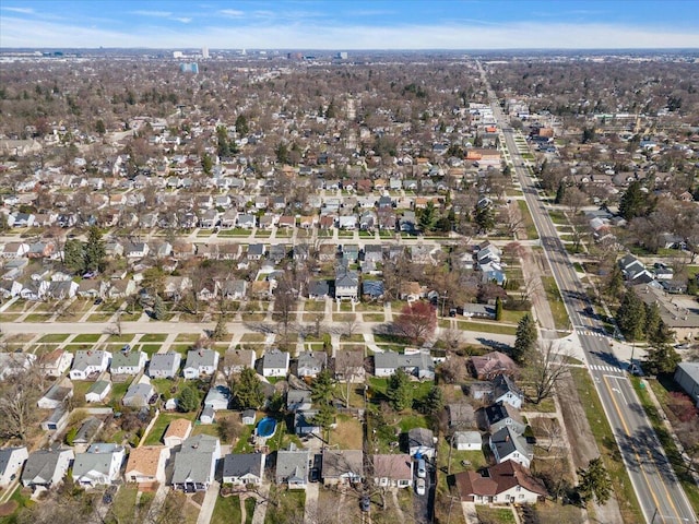 drone / aerial view featuring a residential view
