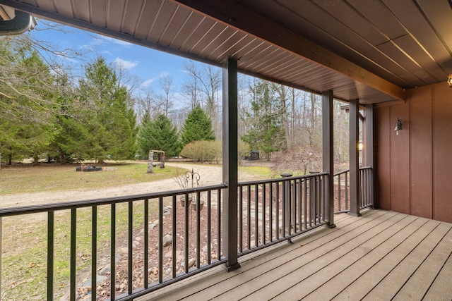 4824 Little Cedar Creek Dr, Attica, MI 48412 - wooden terrace featuring a yard and view of scattered trees