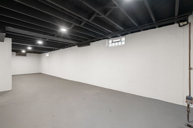view of below grade area