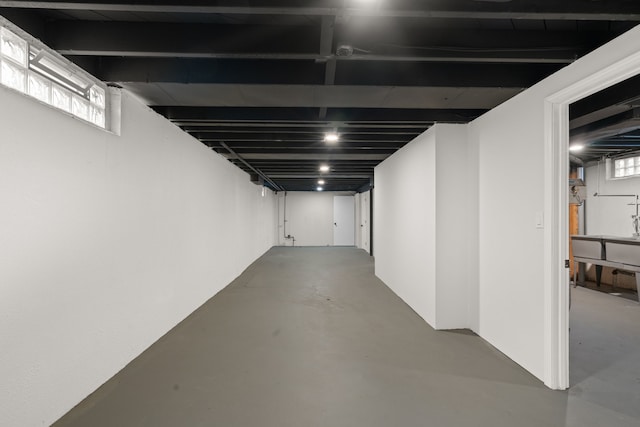 view of basement