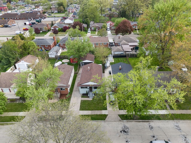 aerial overview of property's location with nearby suburban area