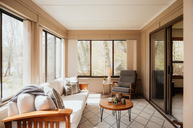 view of sunroom