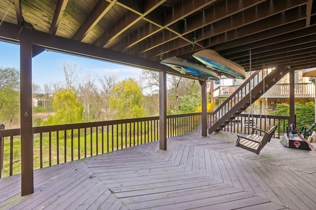deck with stairs