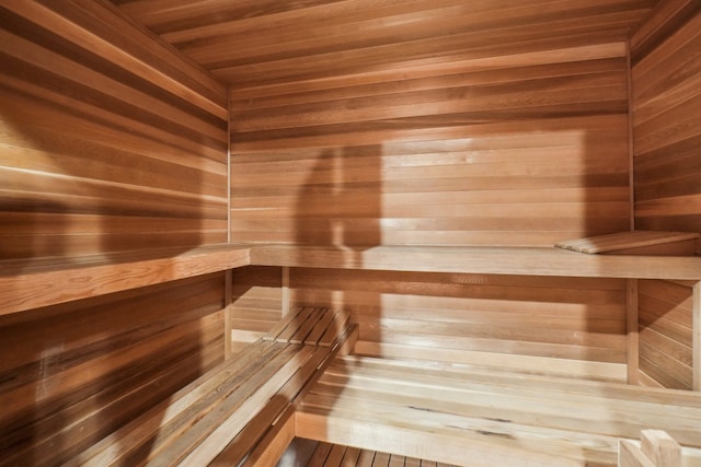view of sauna