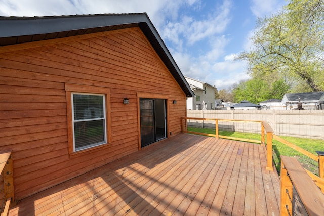 wooden terrace with fence