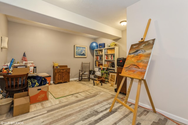 interior space with baseboards
