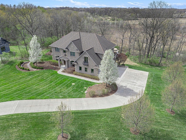 aerial view with a view of trees