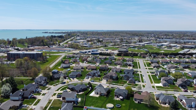 51466 Promenade Ln, New Baltimore, MI 48047 - aerial view of property's location featuring a nearby body of water and nearby suburban area