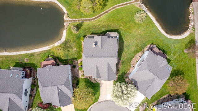 bird's eye view with a residential view