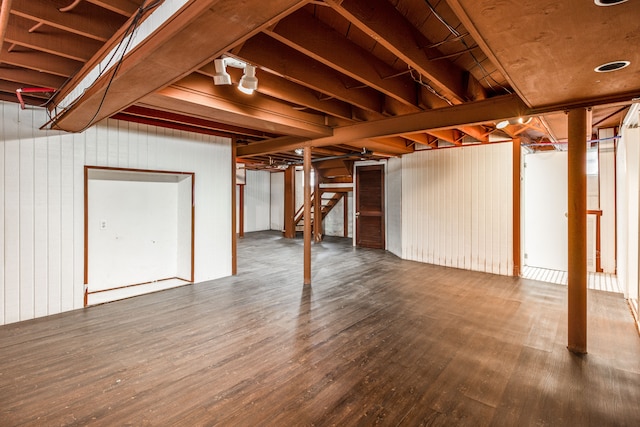 16924 Muirland St, Detroit, MI 48221 - finished below grade area featuring stairs and wood finished floors