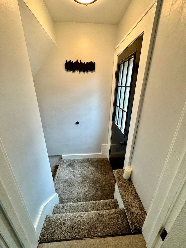 2361 Montroyal Ave, Waterford, MI 48328 - stairway featuring baseboards