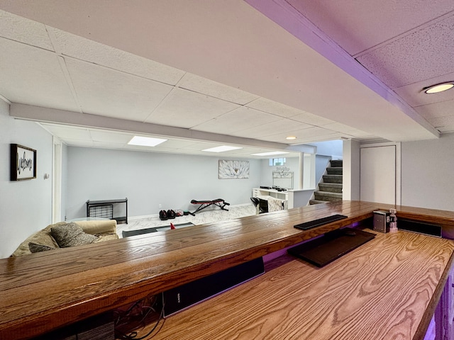 2361 Montroyal Ave, Waterford, MI 48328 - interior space with recessed lighting and a paneled ceiling