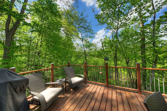 3088 Painted Dr, Howell, MI 48843 - wooden deck with grilling area