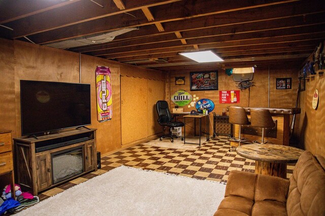 rec room featuring tile patterned floors