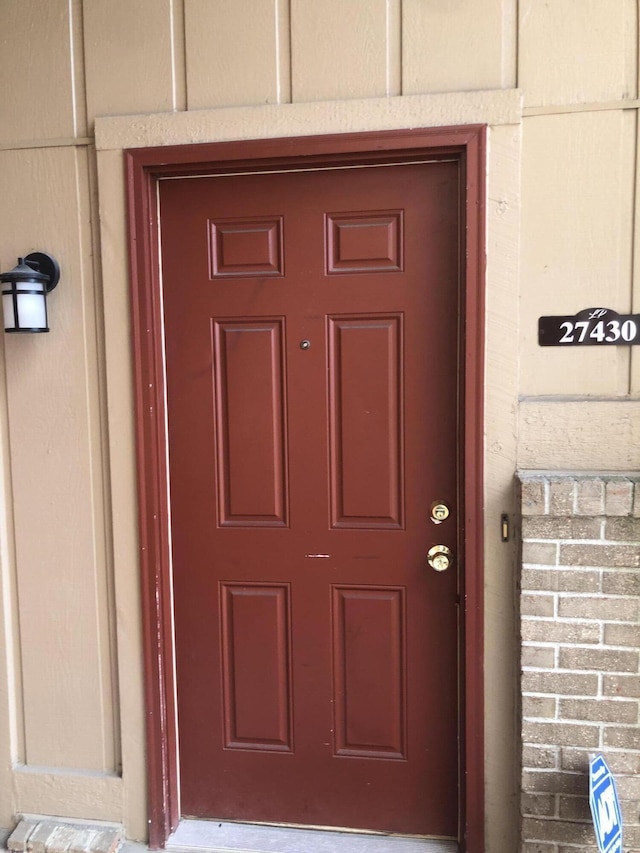 view of exterior entry