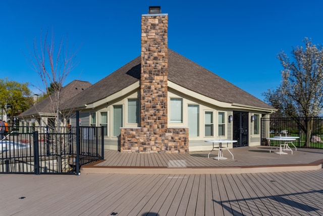 wooden deck with fence
