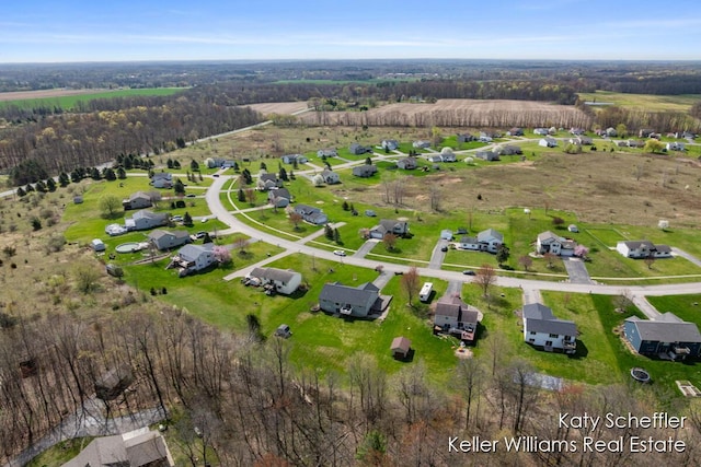 aerial view featuring a residential view