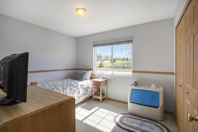 1077 Sun Valley Ln, Allegan, MI 49010 - carpeted bedroom with baseboards and a closet