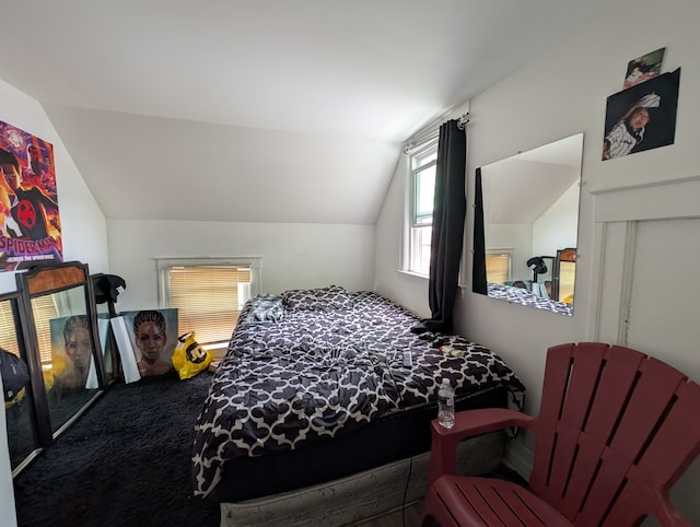 162 Perkins St, Pontiac, MI 48342 - bedroom with vaulted ceiling and carpet floors