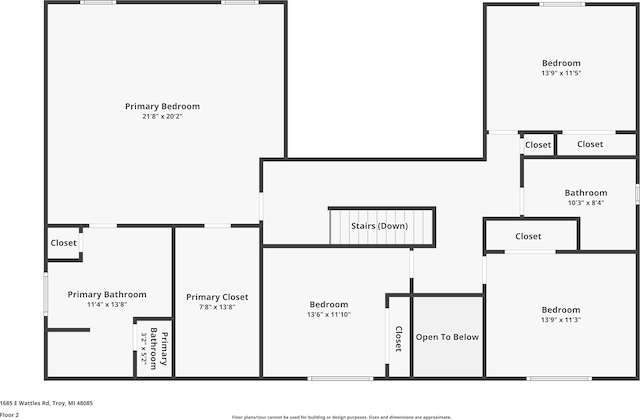 1685 E Wattles Rd, Troy, MI 48085 - floor plan