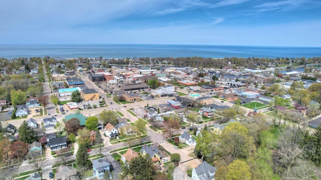 325 Pearl St, South Haven, MI 49090 - bird's eye view with a residential view and a water view