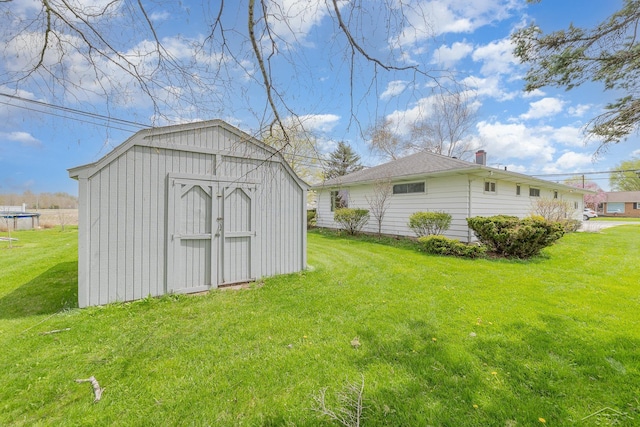 view of shed