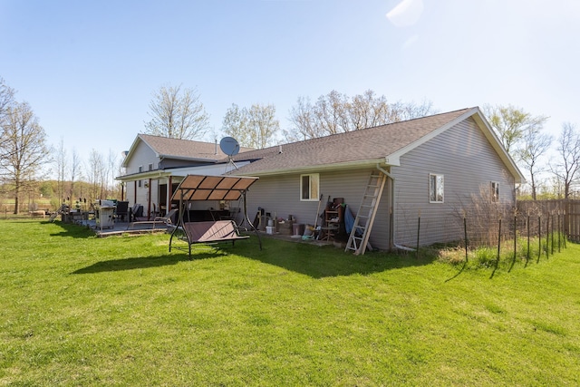15756 Lewis Rd, Mussey, MI 48014 - rear view of property featuring a patio and a shingled roof