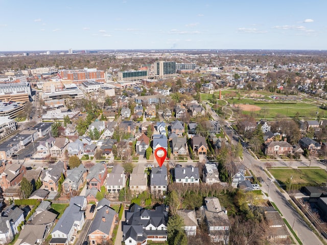 bird's eye view featuring a residential view