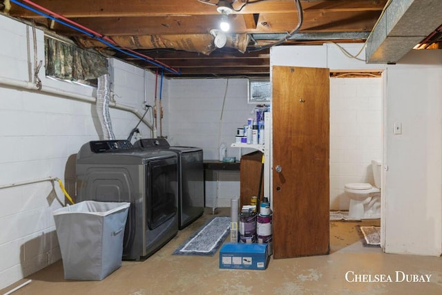 laundry room with laundry area and washer and dryer