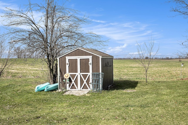 view of shed