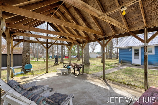 view of patio / terrace with a gazebo