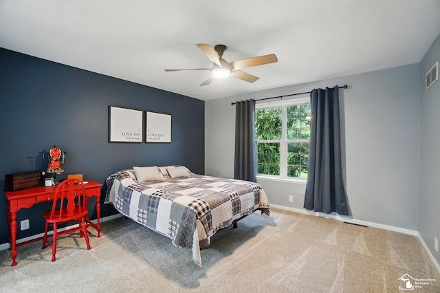 3325 Saint Anthony Rd, Temperance, MI 48182 - carpeted bedroom featuring baseboards and a ceiling fan
