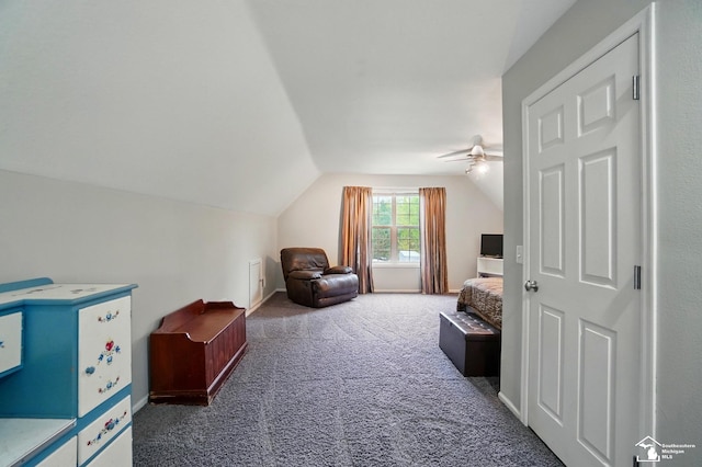 3325 Saint Anthony Rd, Temperance, MI 48182 - bedroom featuring vaulted ceiling, carpet floors, and baseboards